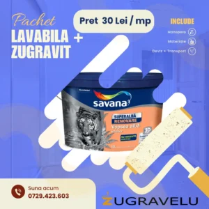 Zugravit Interior Pachet Savana Alb 1 mp
